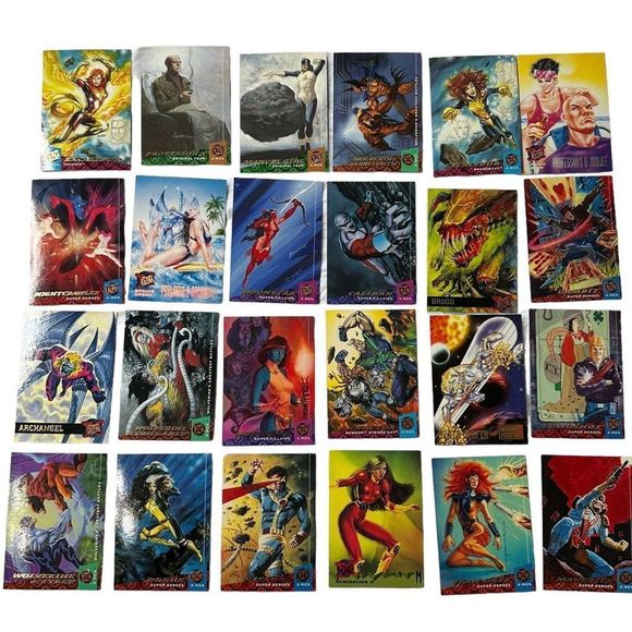 Mixed Vintage Lot 24 Marvel X-Men ‘95 Fleer Ultra Trading Collector Cards Good C - Picture 2 of 13